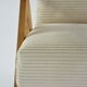 Fauteuil kompas velours côtelé crème