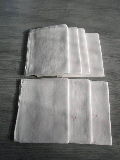 7 large antique damask napkins