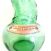 Three glass decanters from Empoli, Italy 1960
