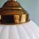 Art Deco pendant light in white opaline glass, 1920s-30s