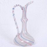 Blown glass ewer - murano - art nouveau - period: early 20th century