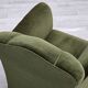 Fauteuil danois des années 1950, velours vert, pieds en frêne.
