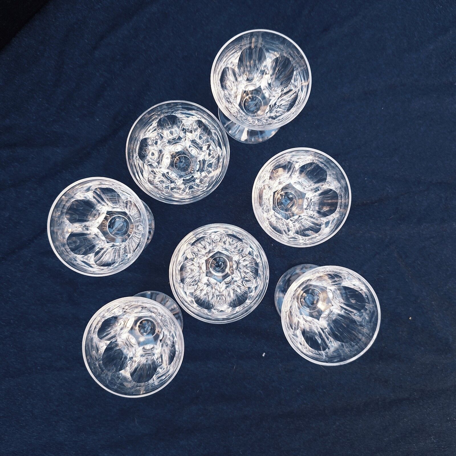 7 verres apéritif  facettes style Harcourt