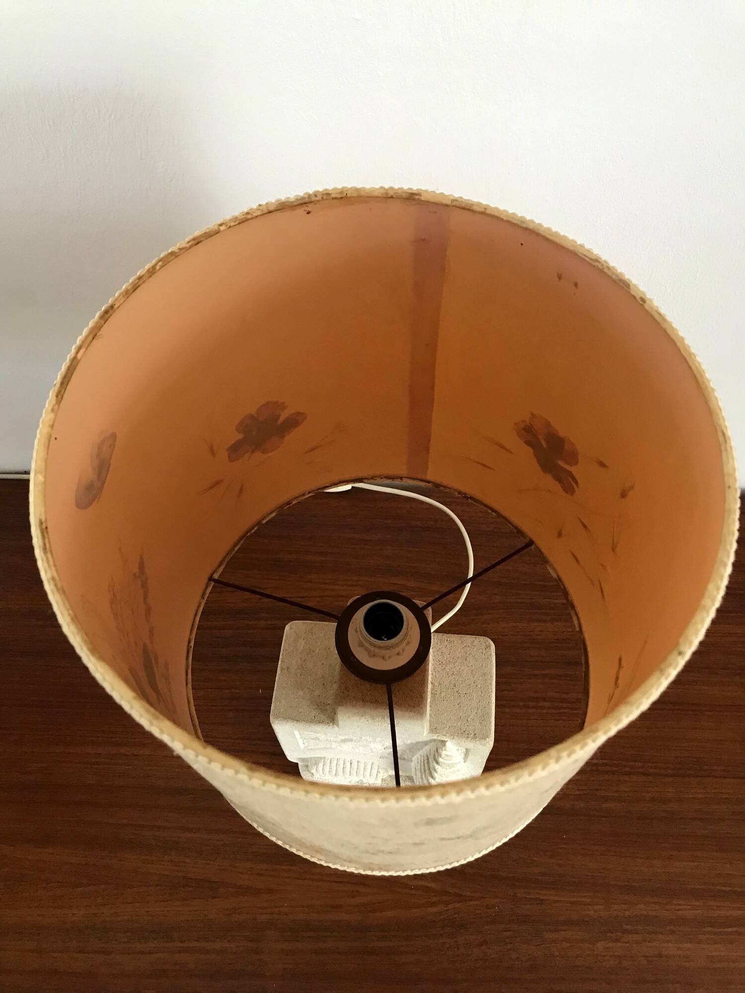 Lampe vintage en pierre du Gard années 70