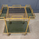 Vintage brass faux bamboo trolley, 1960s