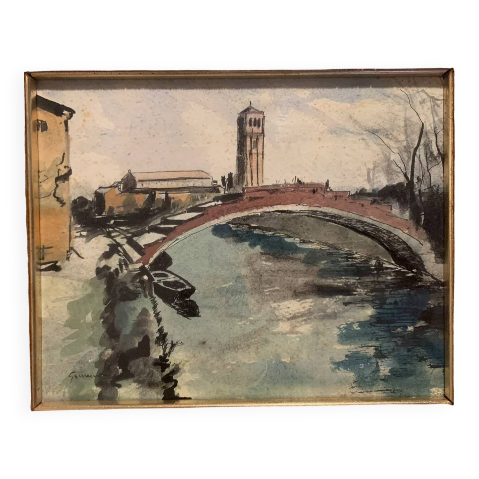 Jean Jacques GRUNENWALD (1911 - 1982) - Watercolor - Venice - Signed