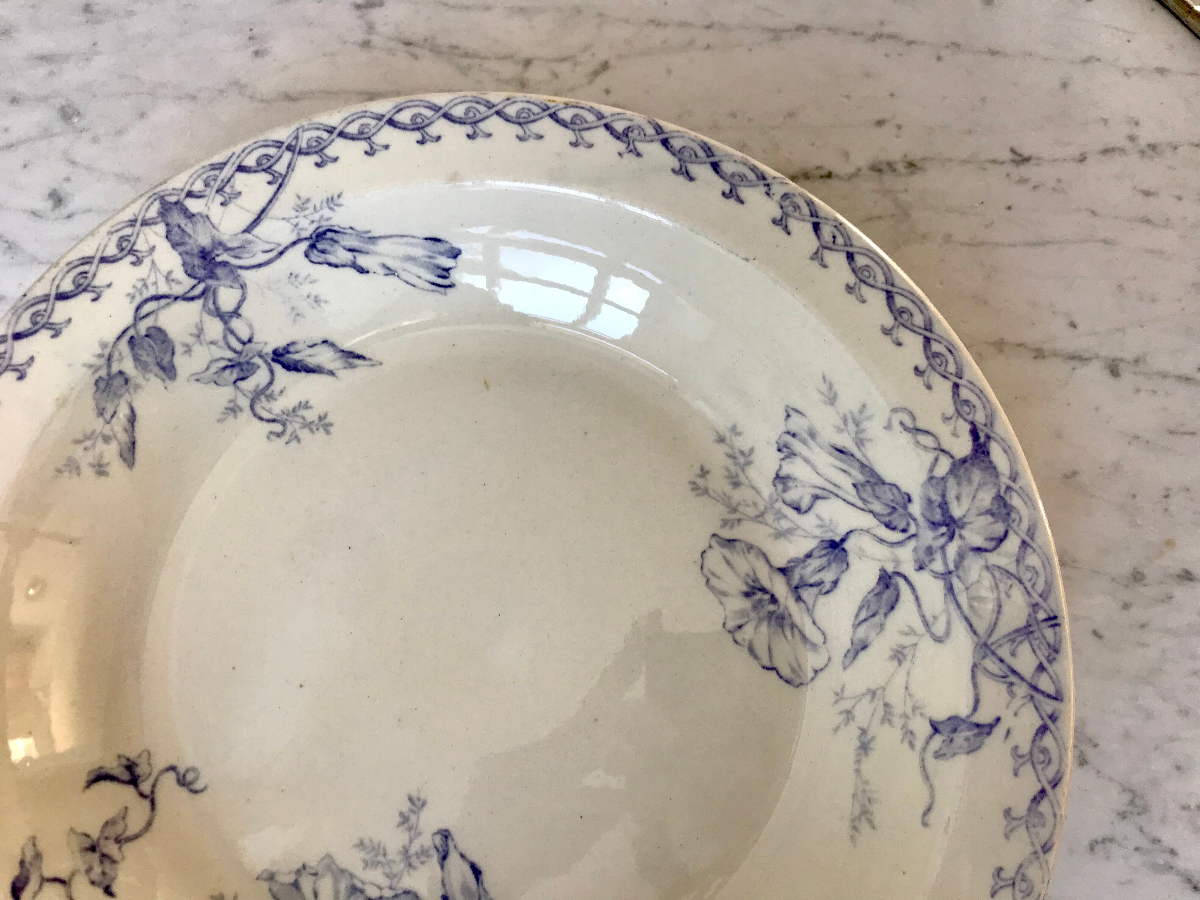 Flat hollow Iron earth model "July" lilac late nineteenth