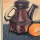 Original Swedish Oil on Panel – "Kattle and Oranges" by Herald – Signed – Dated 1966 – Framed Vintage Piece