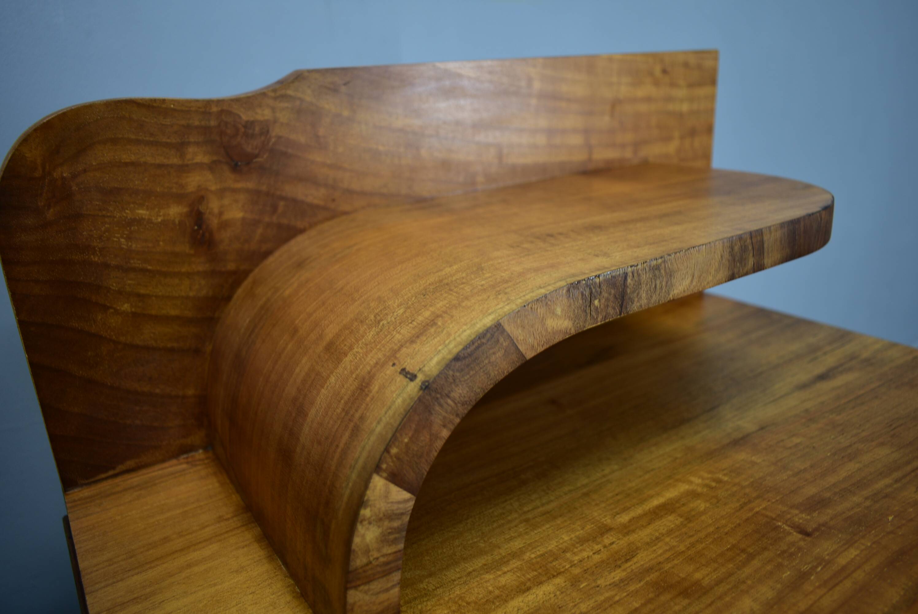 1930s Art Deco Nightstands in Walnut Finish, Czechoslovakia