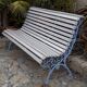 Garden bench or interior feet hoof wrought iron wood