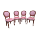Lot de 4 chaises médaillon de style Louis Philippe