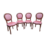 Lot de 4 chaises médaillon de style Louis Philippe