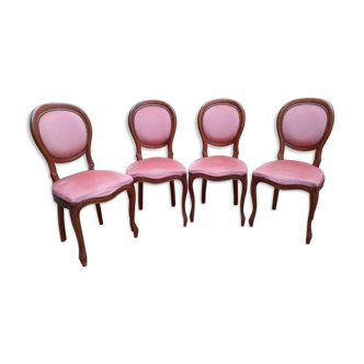 Lot of 4 louis Philippe style medallion chairs