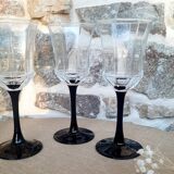 Black Luminarc stemmed glass