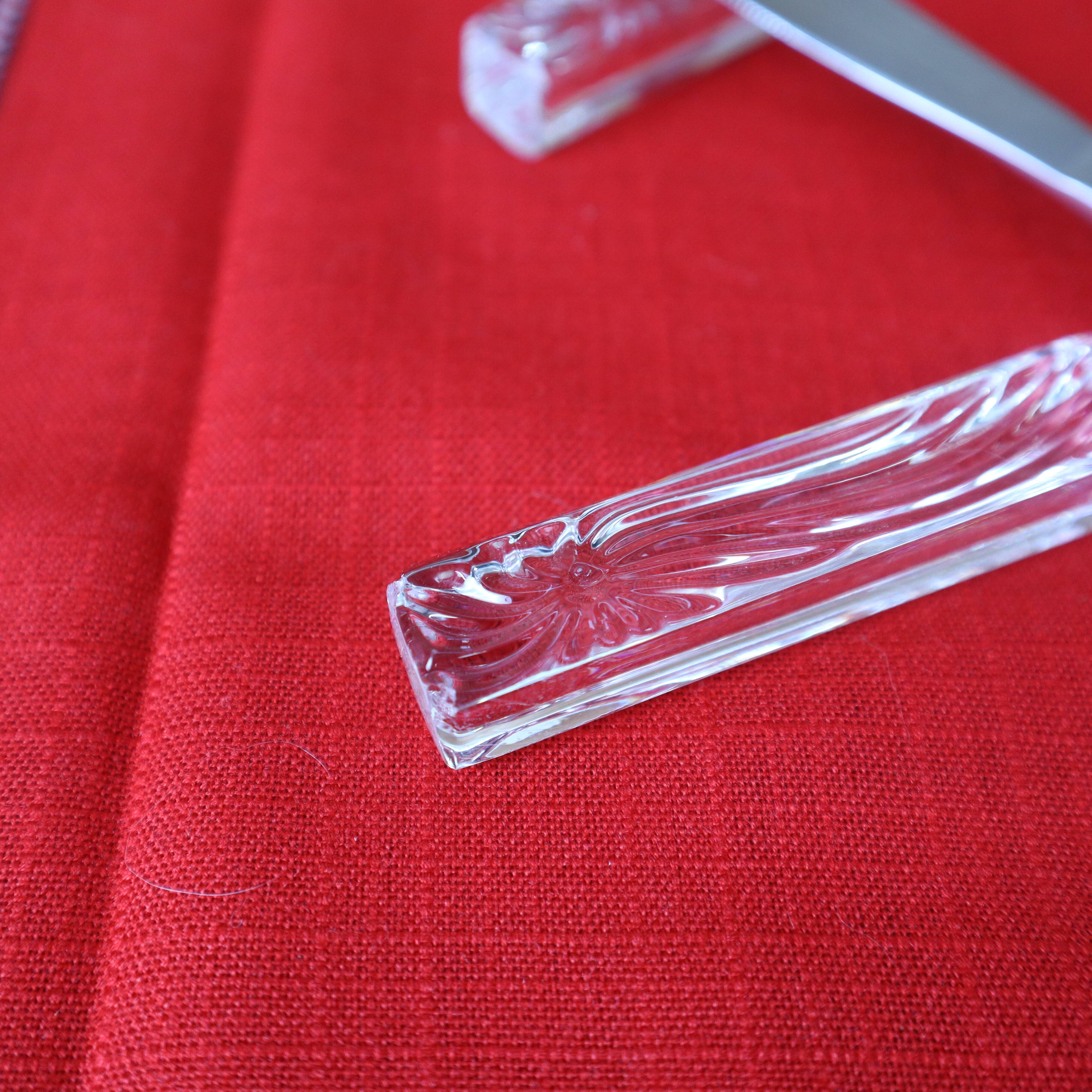 6 knife holders from the vannes le chatel crystal works - france 1765