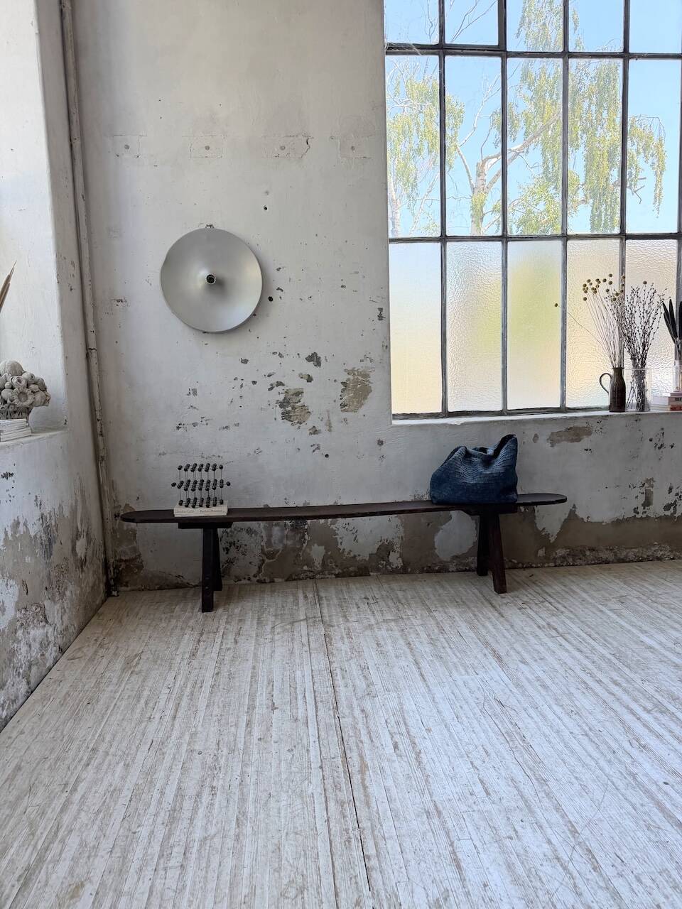 Oak farm bench 1950 220cm