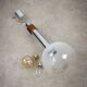 Vintage Italian Chrome and Glass Pendant Lamp