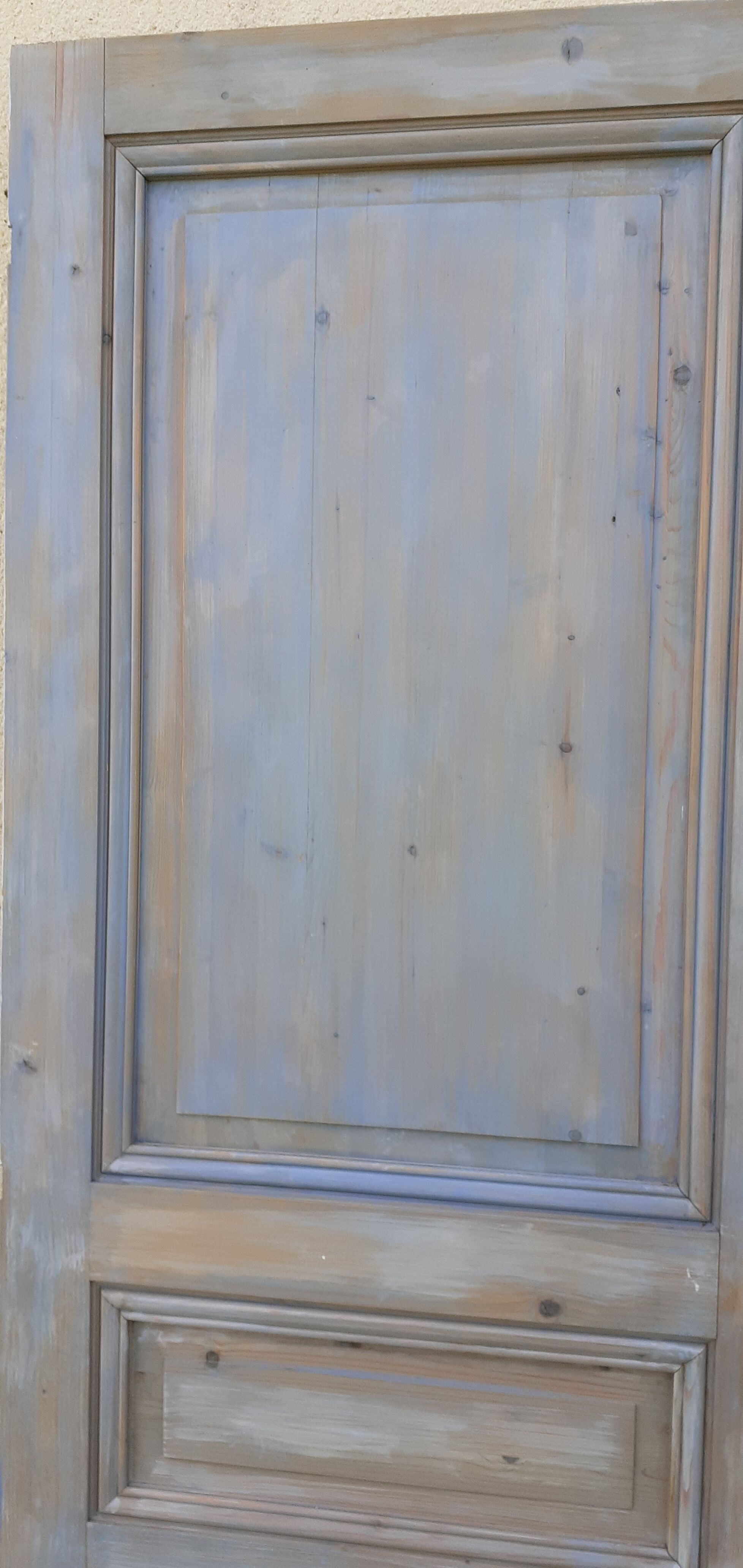 Pairs of Haussmannian doors in patinated aged wood