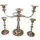 Candelabres en métal argenté - Ensemble de 3 pièces élégantes