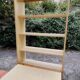 Vintage Pine Freestanding Retractable Bookcase Desk Table