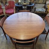 Scandinavian dining room set table and 4 chairs 1960s in teak