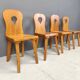 Vintage brutalist dining chairs, 1960s