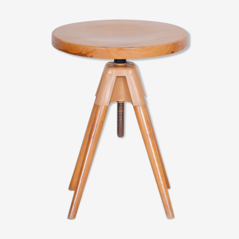 Small Mid Century swivel stool made in 1960s Czechia