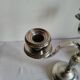 Silver-plated metal candelabrum chandelier SNPA with 4 lights