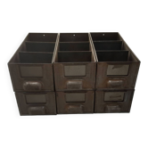 set of 6 industrial drawer lockers