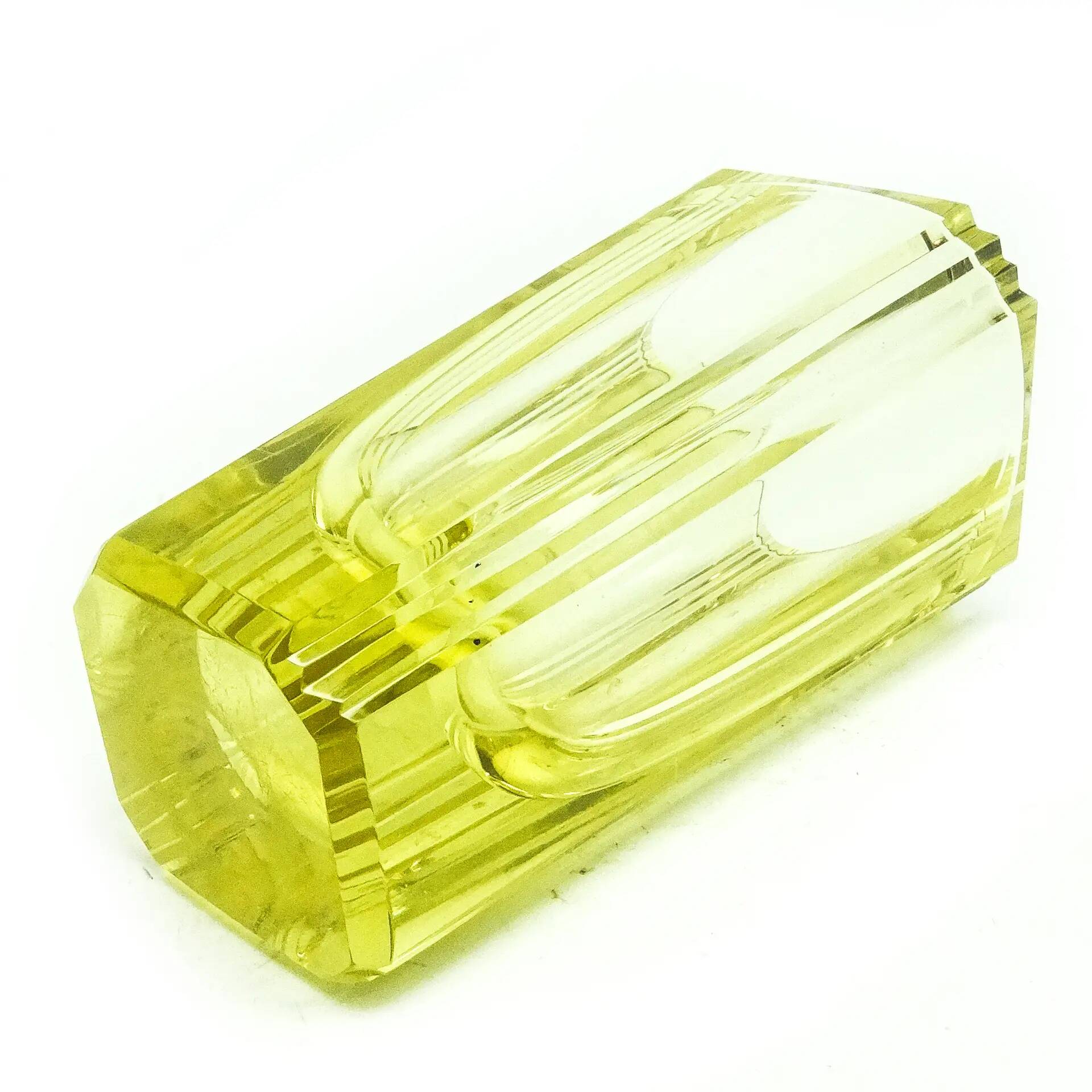 Art Deco vase, crystal, Moser, Czechoslovakia, 1930s