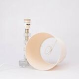 Orrefors crystal and brass table lamp for Vitrika