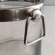 Champagne bucket design in glass and silver-plated metal