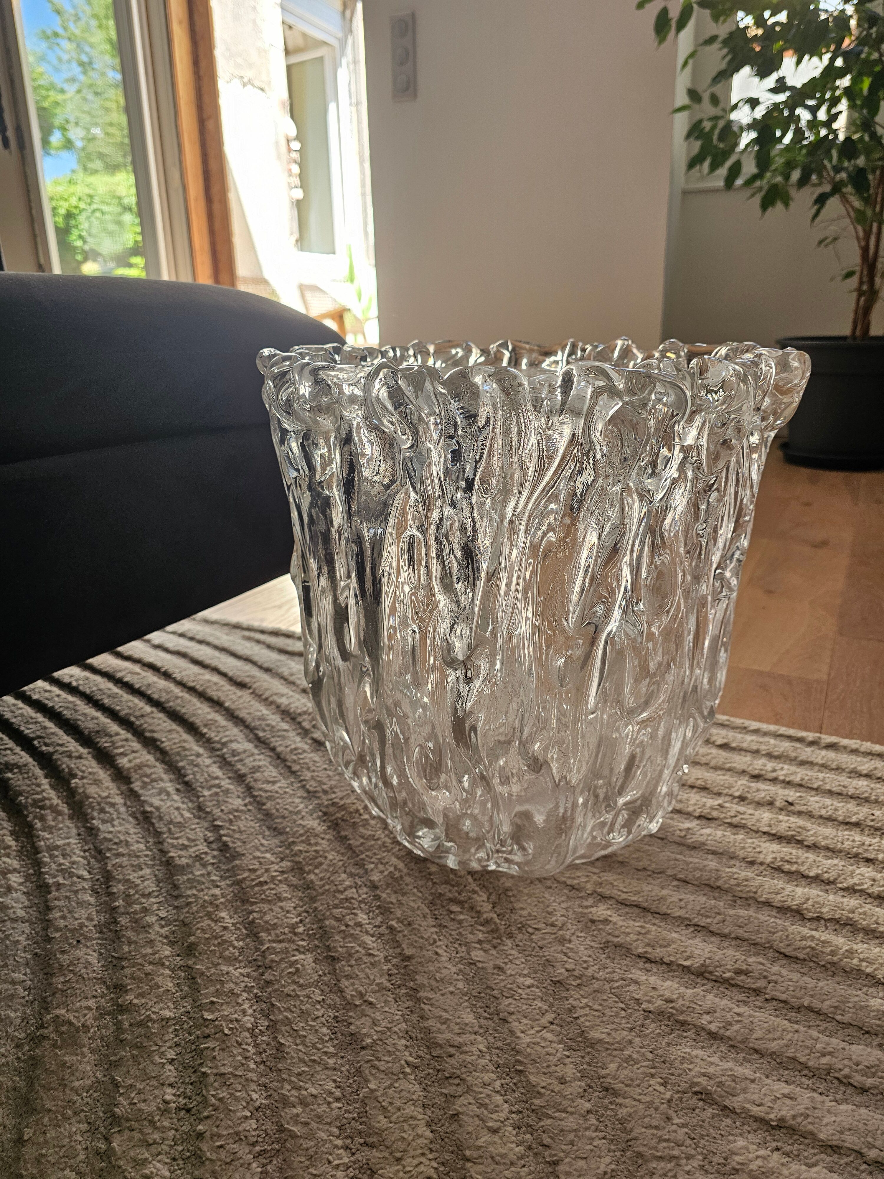 Glass side table