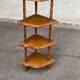 1970 dismantlable oak corner shelf with 4 levels