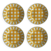Lot de 4 assiettes vintage Orois – Années 50
