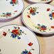6 flat plates from Salins les Bains, "Poppies" pattern, in very good condition