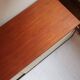 Teak enfilade, sliding canvas doors, 1960s.