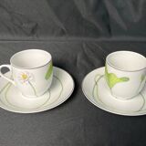 Hermès, pair of coffee cups Nil 20th century collection