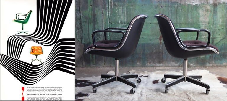 Knoll velvet executive office chair 1973