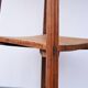 Art Nouveau wood stand planter with stone plaque