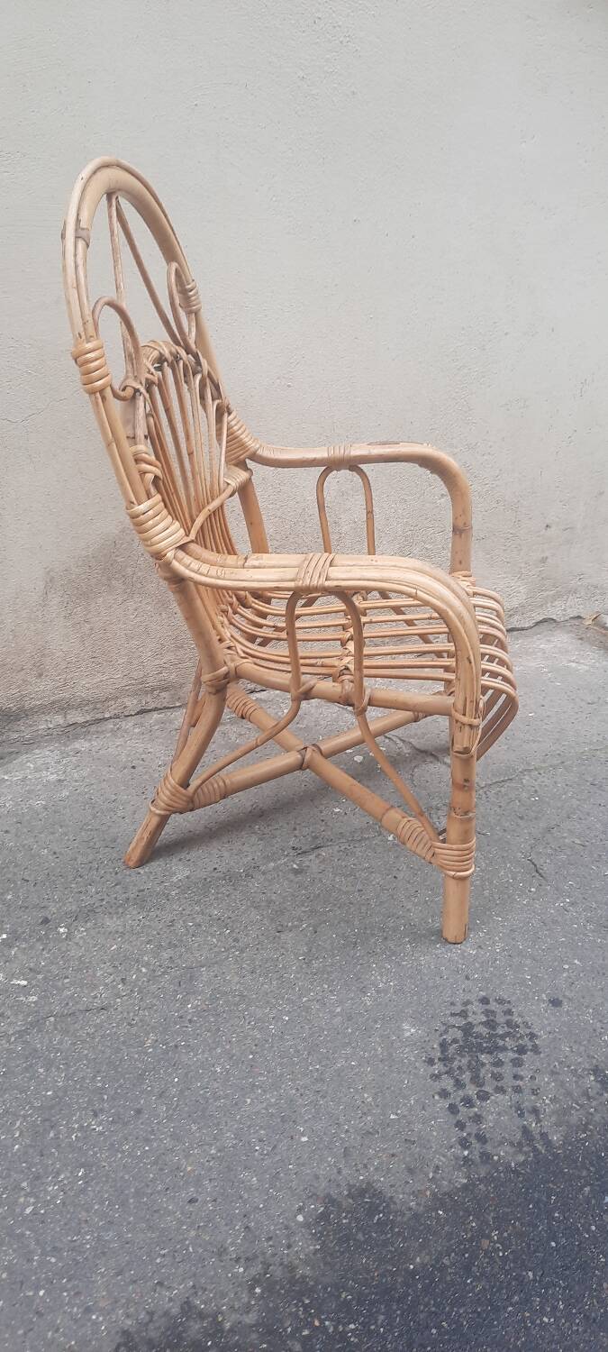 Rattan children's armchair