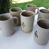 Pyrite stoneware mugs