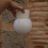 White globe sconce