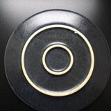 Black stoneware plate 22 cm