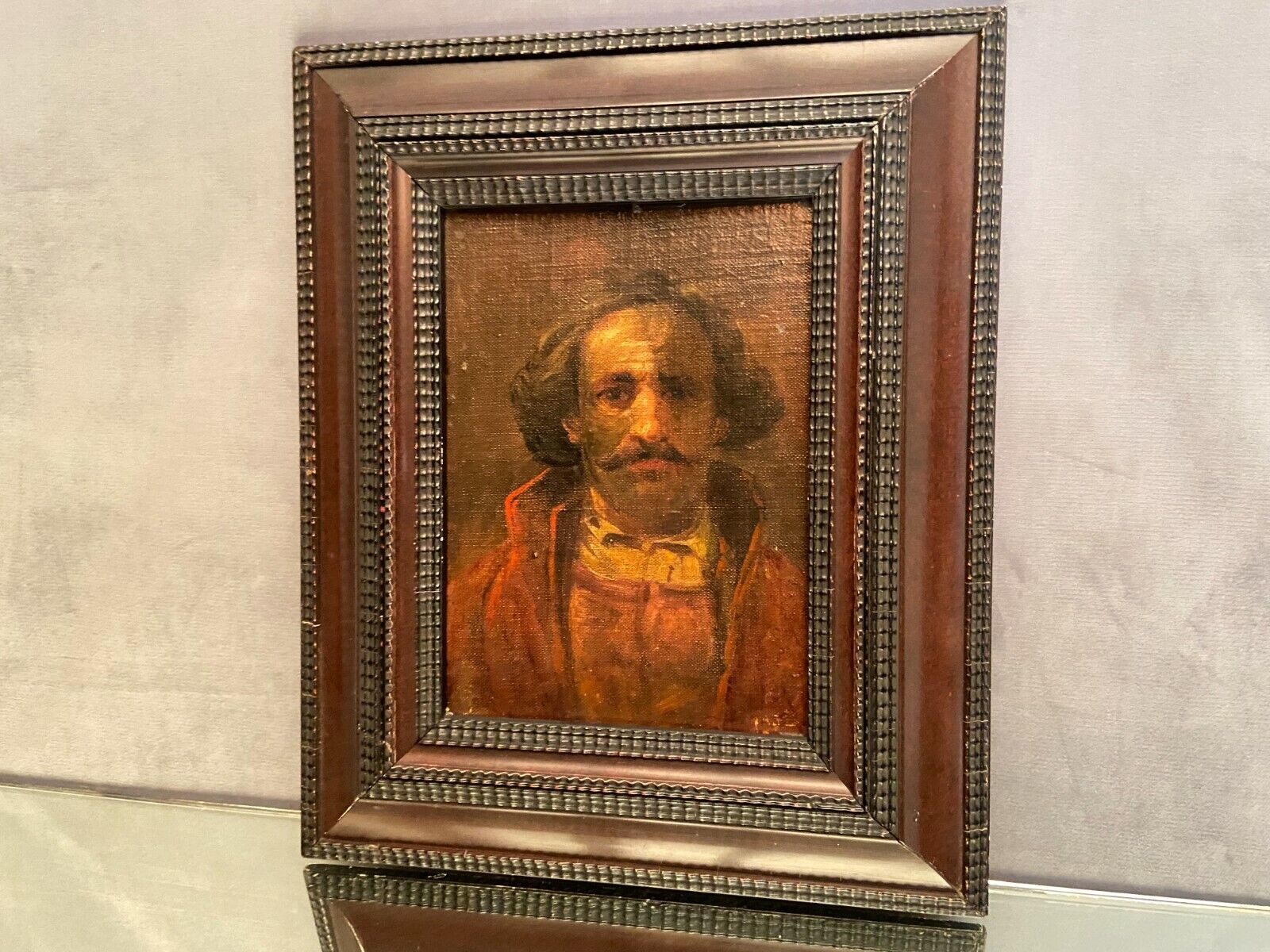 Oil painting on canvas Russian school late 19th century with portrait of a man Riabouchkine