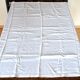 Vintage tablecloth in damask cotton white embroidered monogram CC 160x130 *D9*
