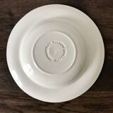 Set of 6 English soup plates, in ironstone ceramic, flower patterns