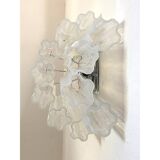 Applique murale contemporaine Opalino 'Tronchi' dans le style Venini