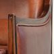 Sheepskin Art Deco design armchair with a comfortable seat and warm colours