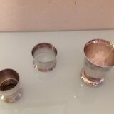 Timpani, shell and round of silver metal / vintage towel 50s-60s
